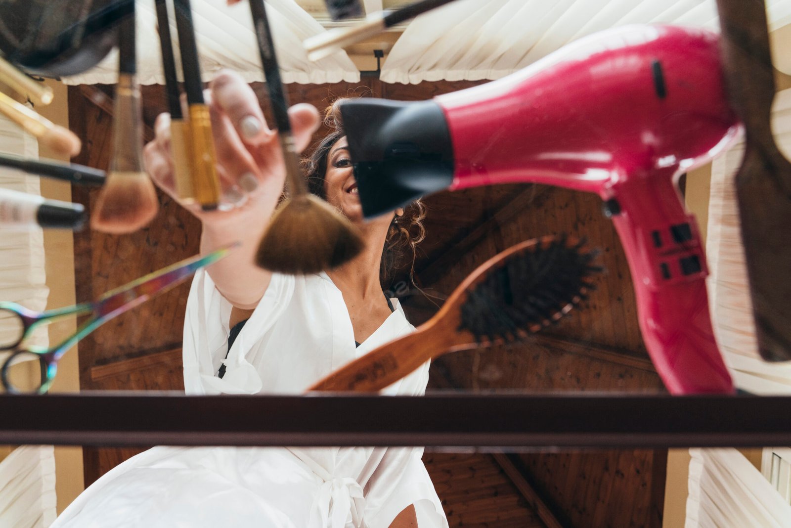 Wedding preparations. Morning of the bride. Wedding make-up